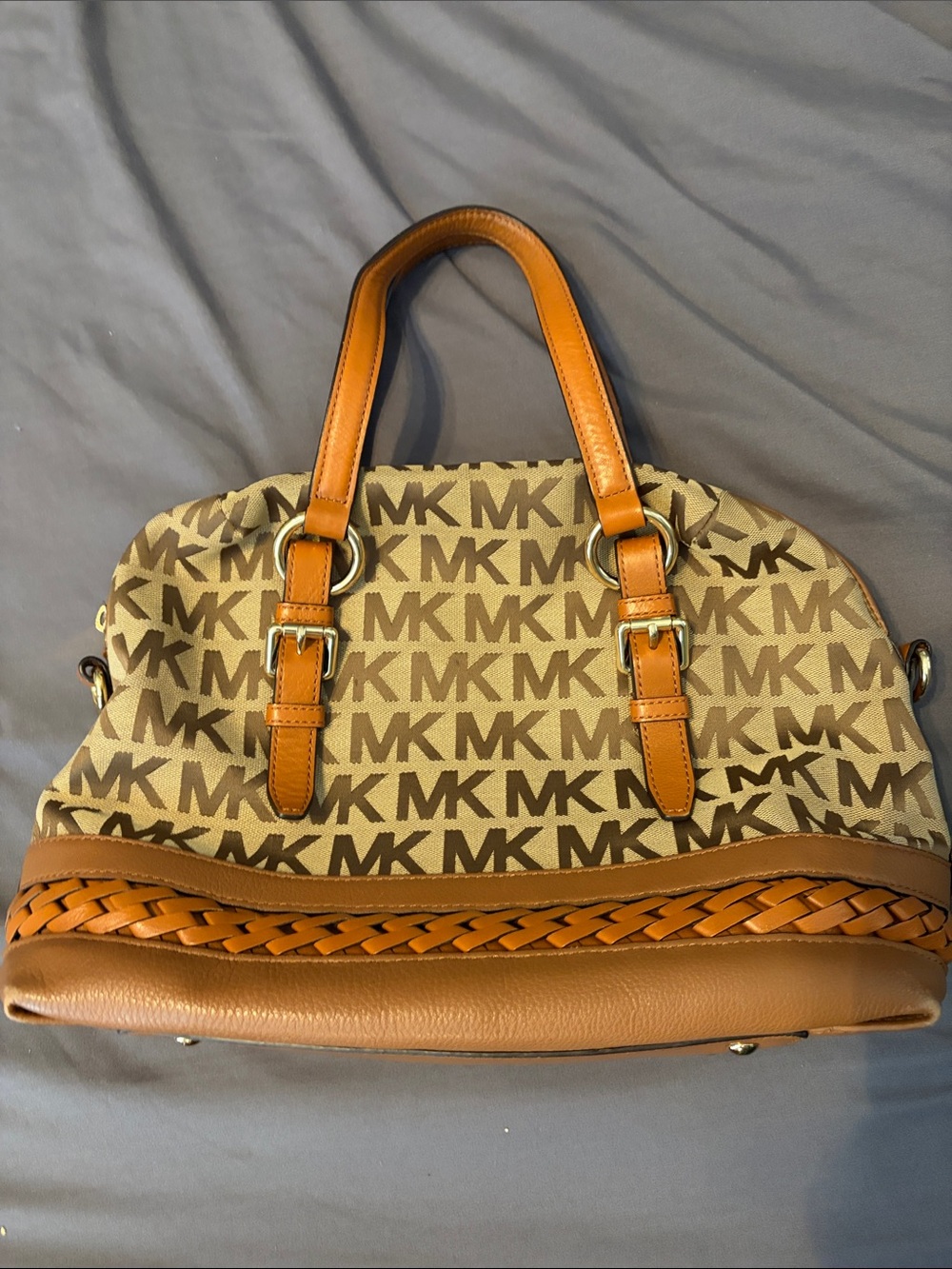 Michael Kors Brown & Tan MK Logo Tote